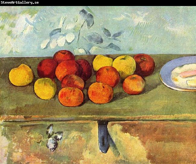 Paul Cezanne Stilleben mit apfeln und Geback